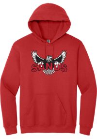 18500 Hooded Sweatshirt - Sands w/Eagle logo